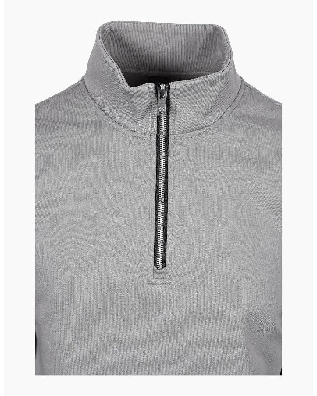 Moose Knuckles Gray Hartsfield Half Zip Industry for men