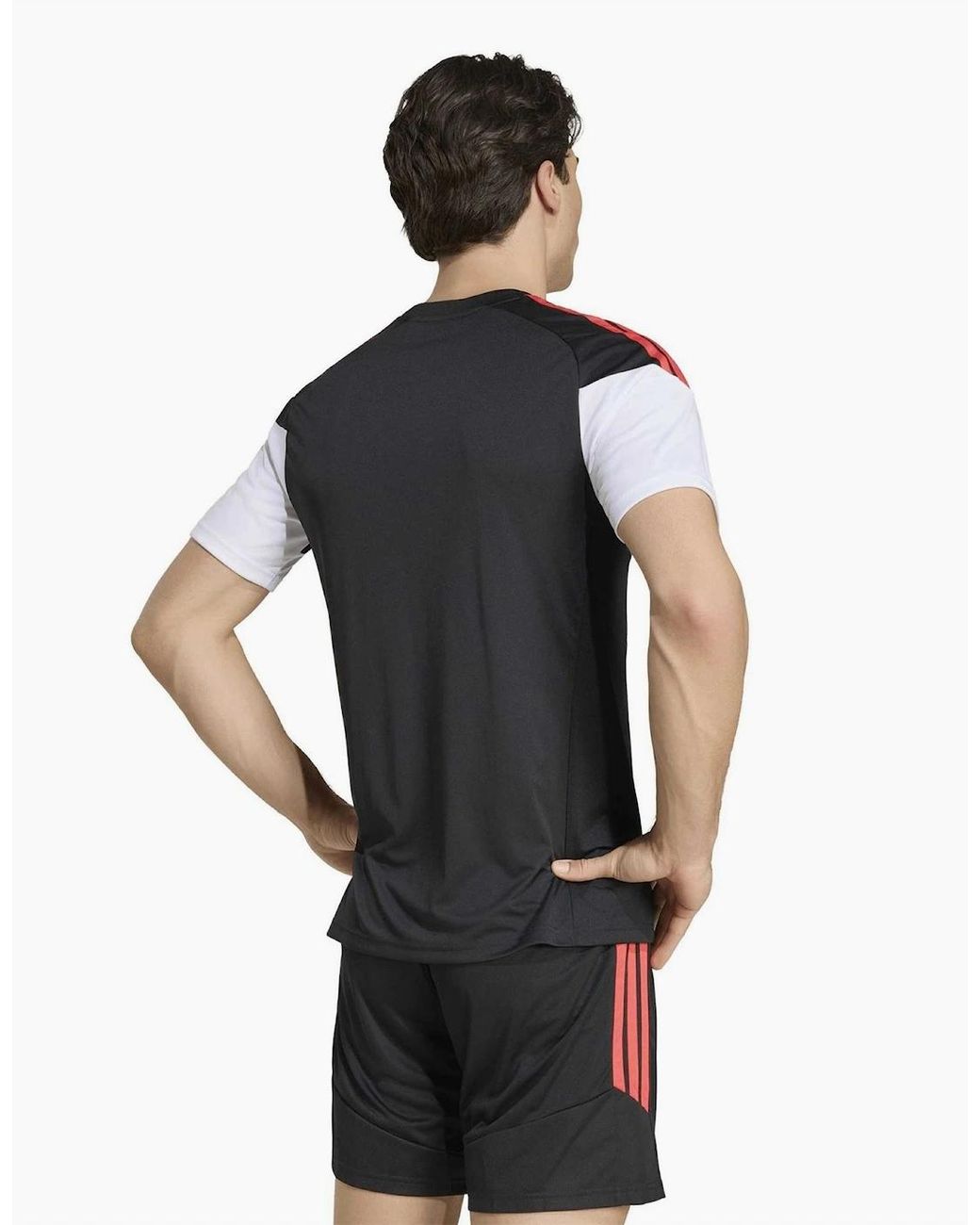 Adidas Black Tiro Crew Neck Raglan Short Sleeve Jersey T-Shirt for men