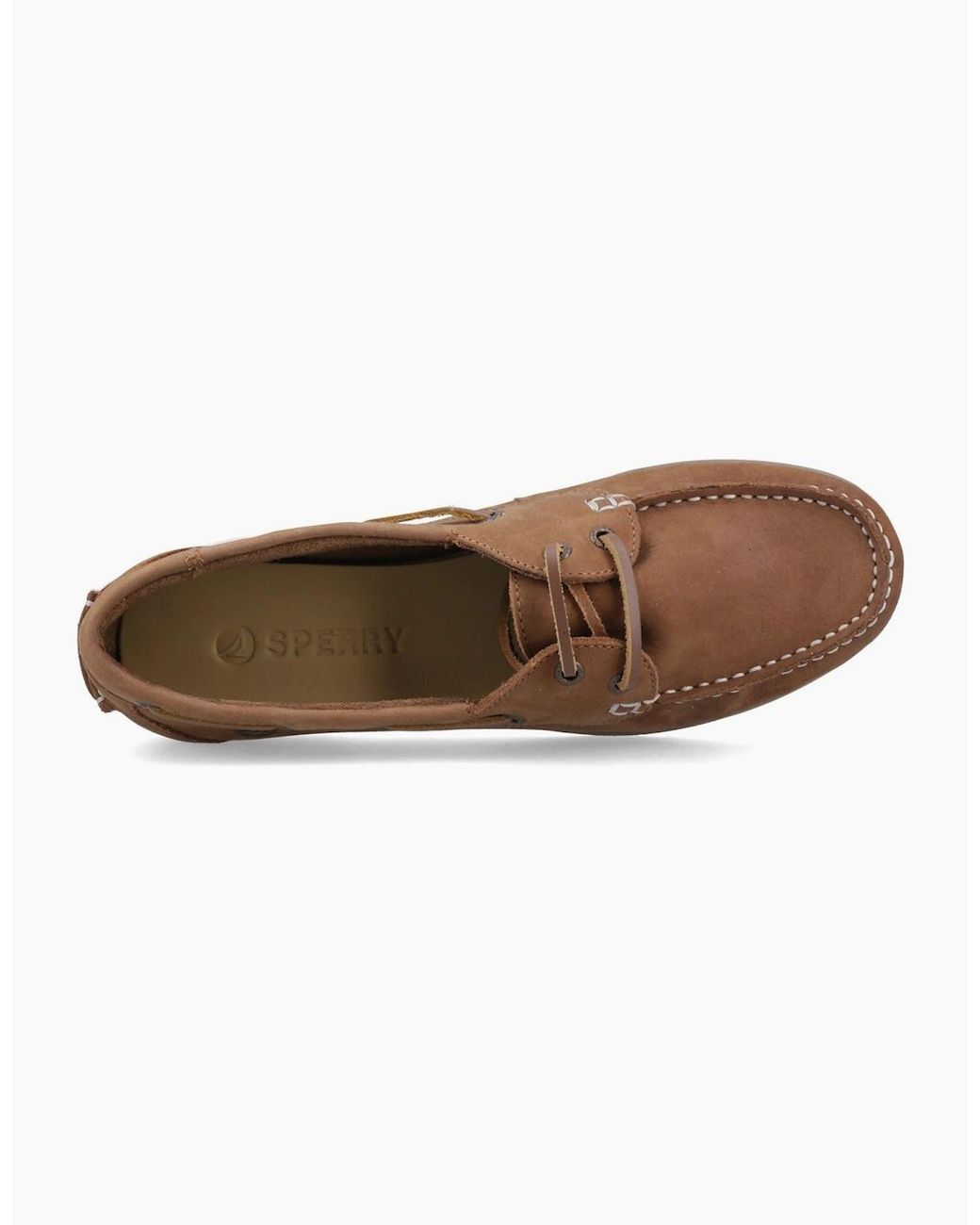 Sperry Top-Sider Brown Sperry Balboa 2 Eye Boat Nubuck Tan Boat Shoes