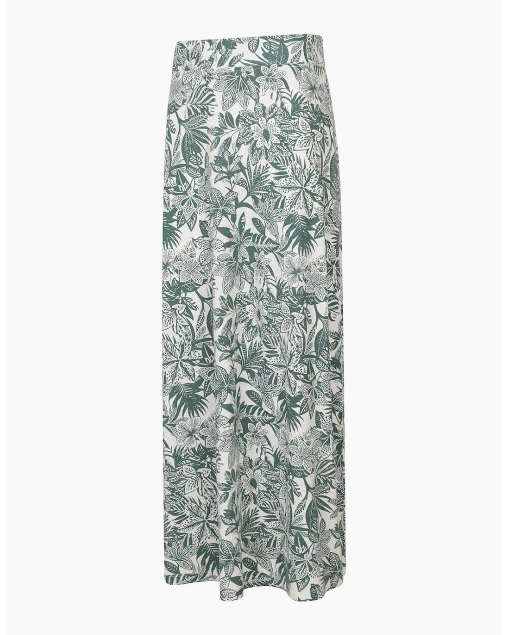 Mountain Warehouse Green Ladies Shore Jersey Cotton Blend Long Skirt