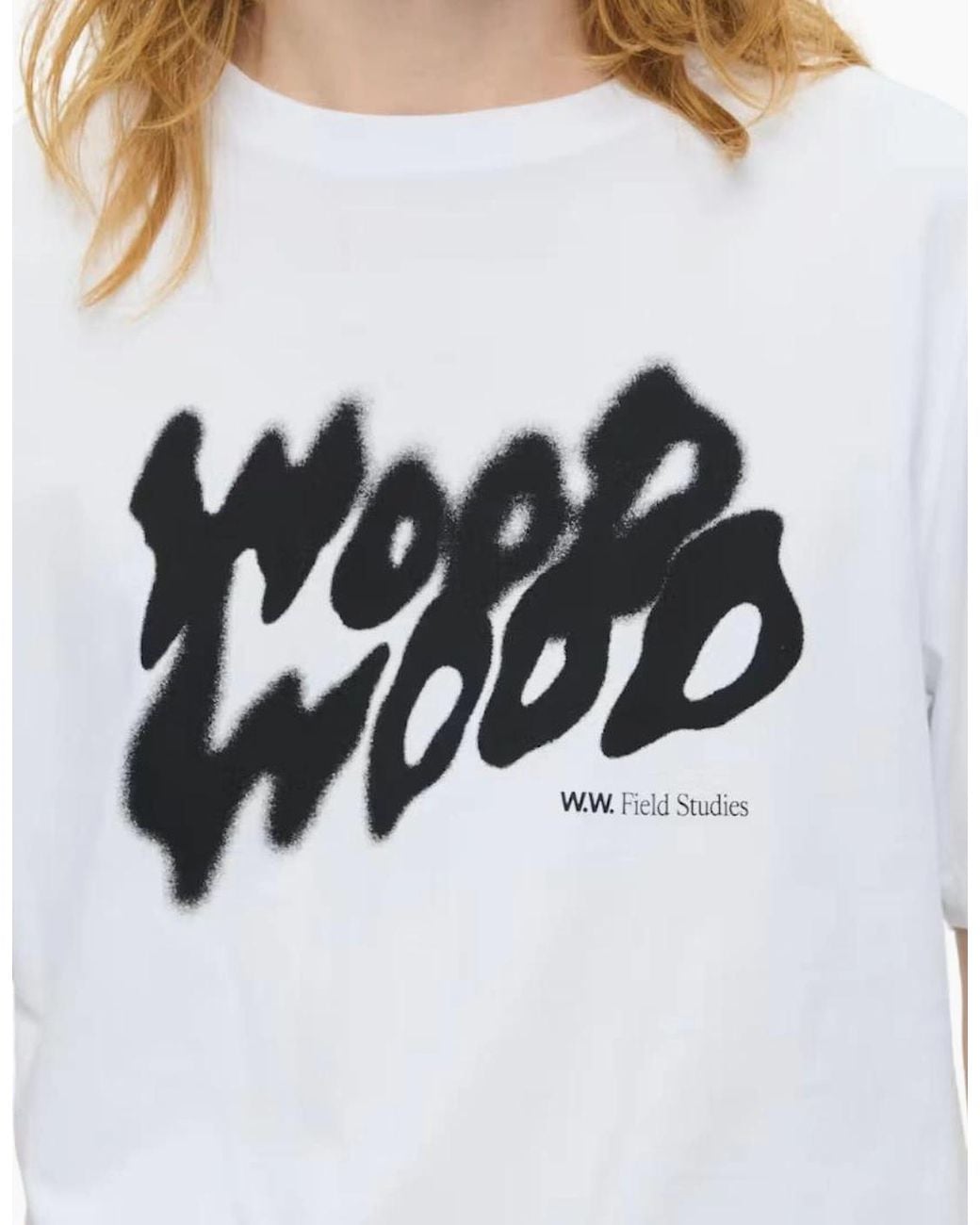 WOOD WOOD White Wwbobby Cloud Bright T-Shirt for men