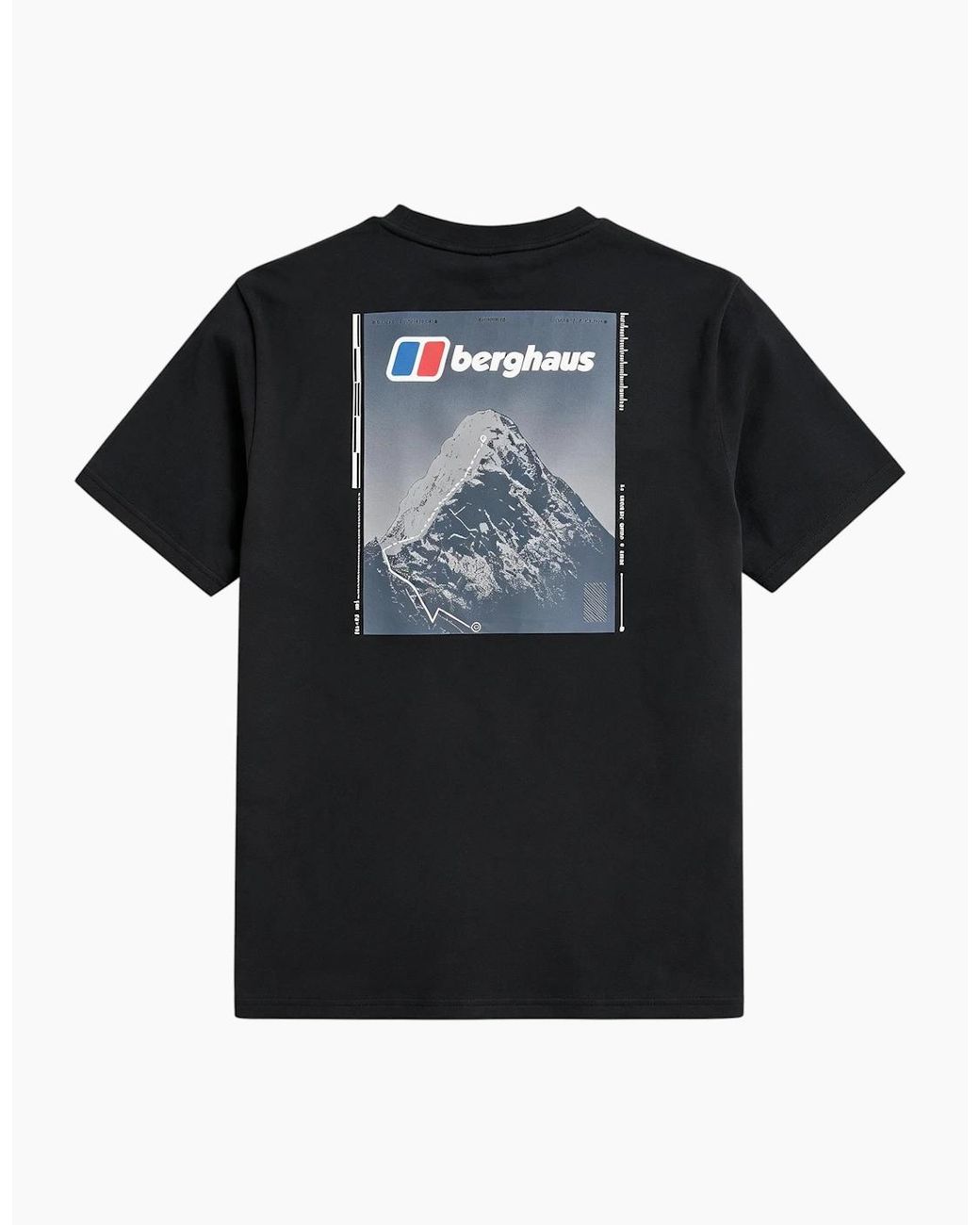 Berghaus Black T Shirt Mount Crew Neck Short Sleeve Cotton Summer Tee for men