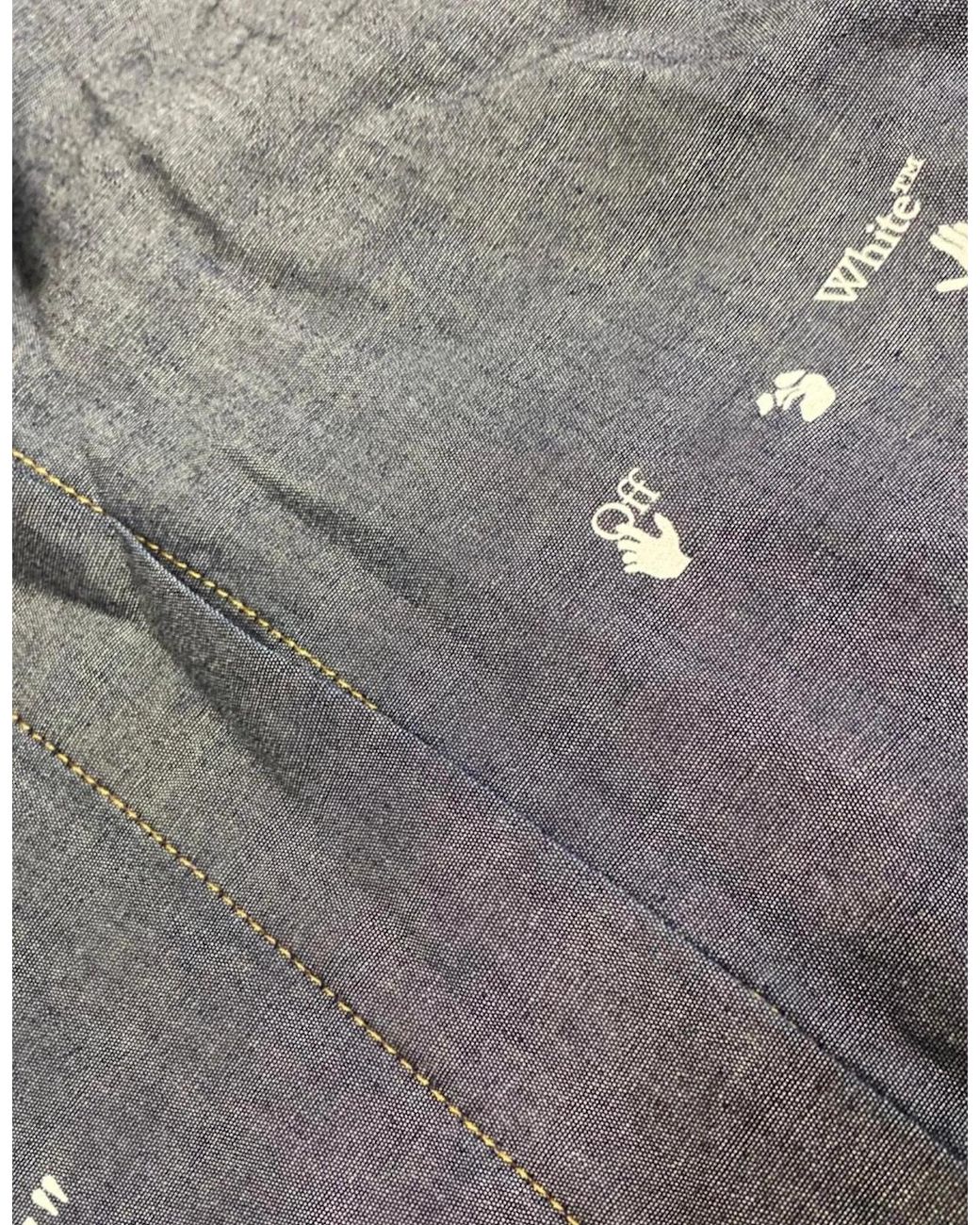 Off-White c/o Virgil Abloh Gray Staff Chambray Basic Shirt