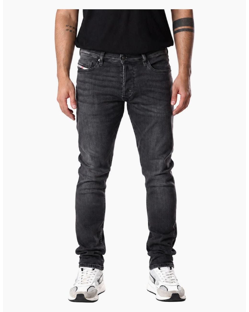 DIESEL Blue Buster-X Dark Faded Denim Jeans for men