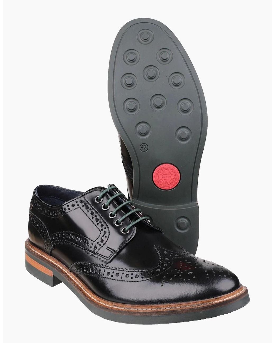 Base London Black London Woburn Leather Shoes for men