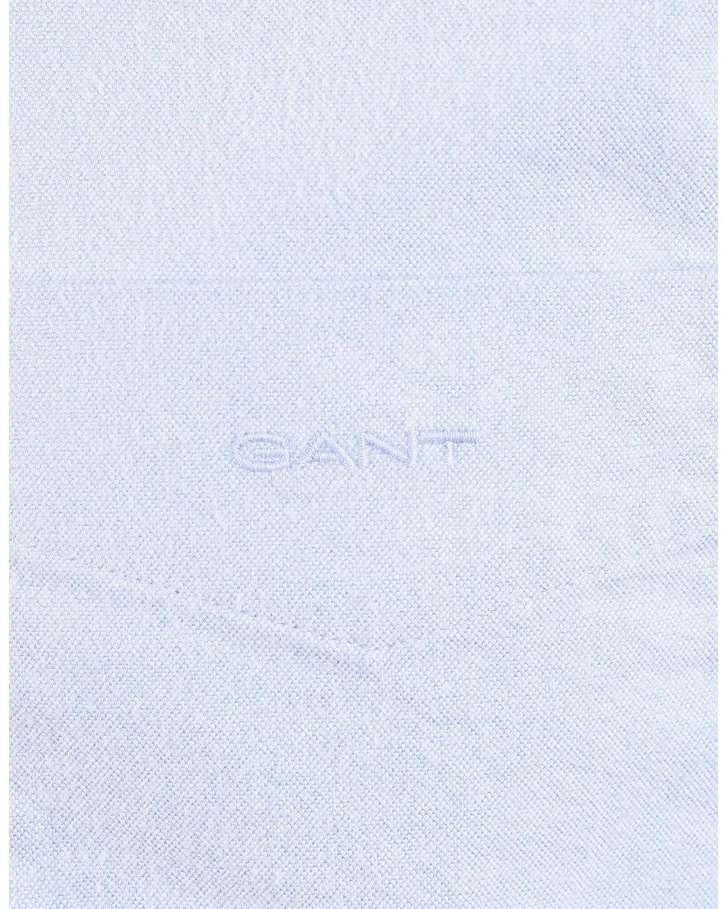Gant Blue Reg Fit Brushed Oxford Shirt Clear Sky for men