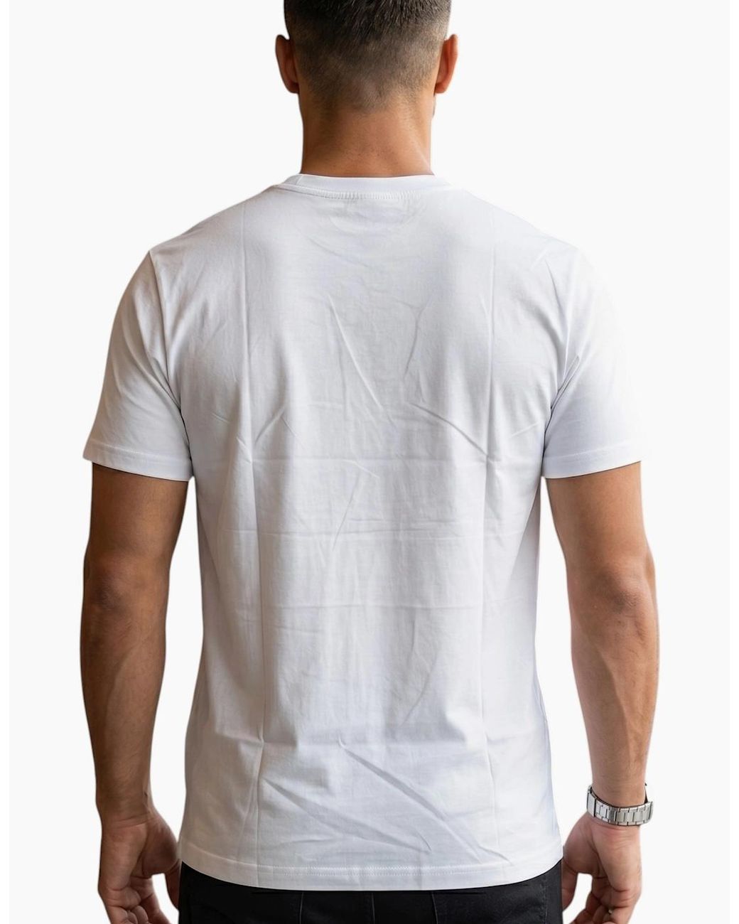 Timberland White T Shirts Tree Print Logo Top for men