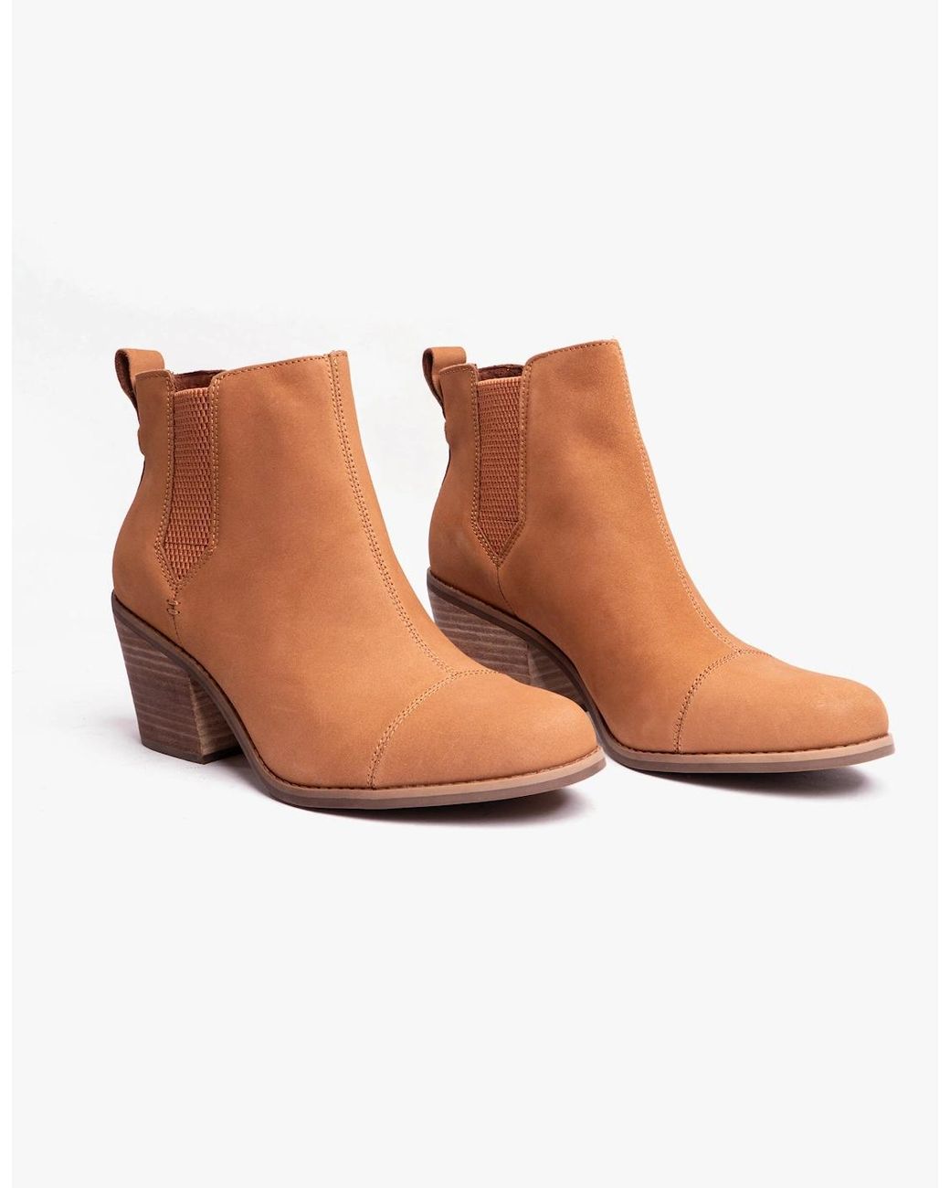 TOMS White Everly Boots Tan