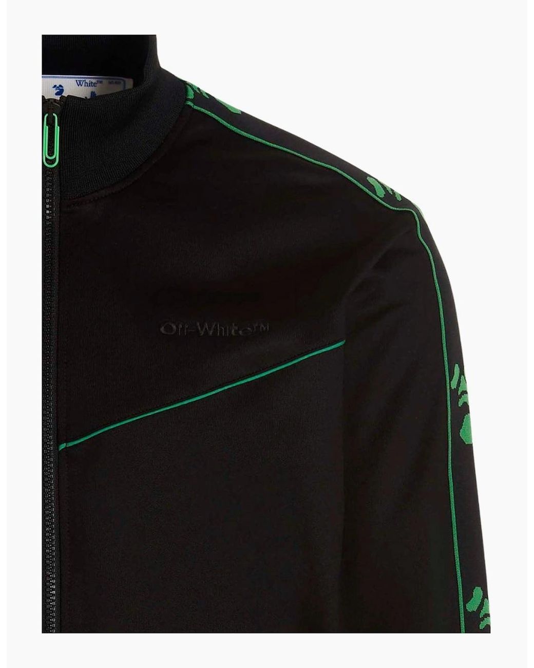Off-White c/o Virgil Abloh Black Ow Face Band Slim Tracktop for men
