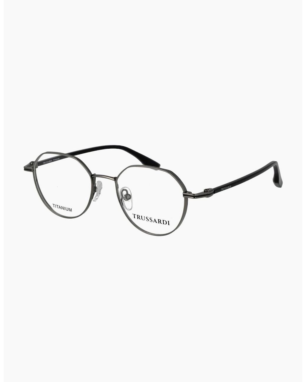 Trussardi Metallic Optical Frame Tsm1045T 02A 48 Titanium for men