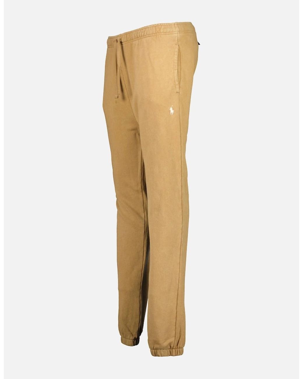 Ralph Lauren Natural Loopback Terry Logo Track Pants for men