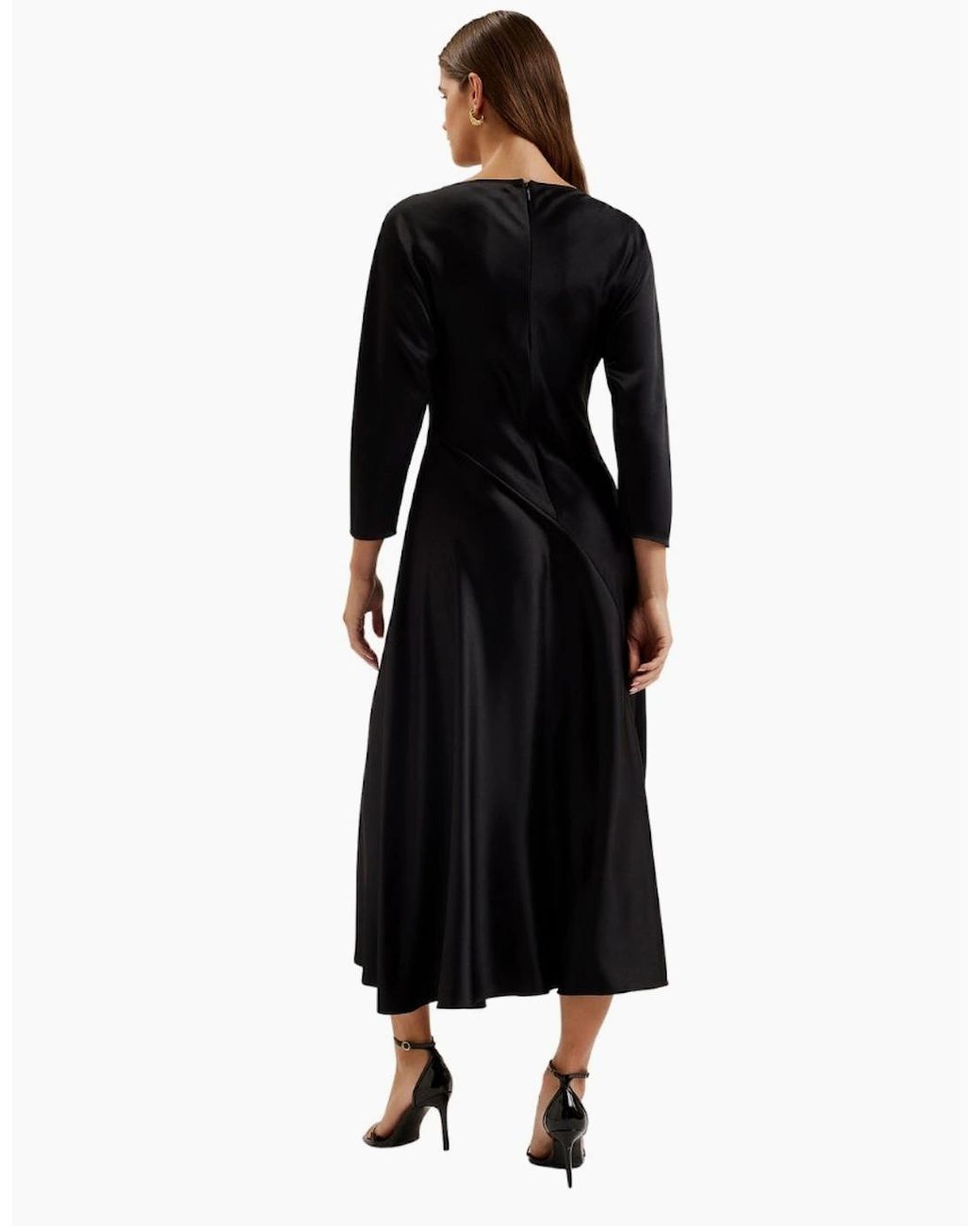 Ted Baker Black Avelli Curve Seam Detail Midi Dress