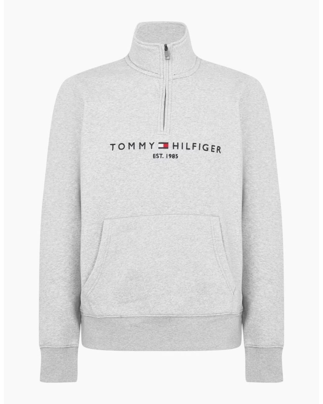 Tommy Hilfiger Gray Sweatshirts Half-Zip Sweats for men