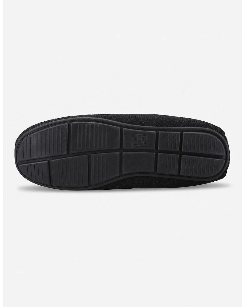 Totes Black Toasties Soft Herringbone Moccasin Slipper Moccasins Charcoal for men