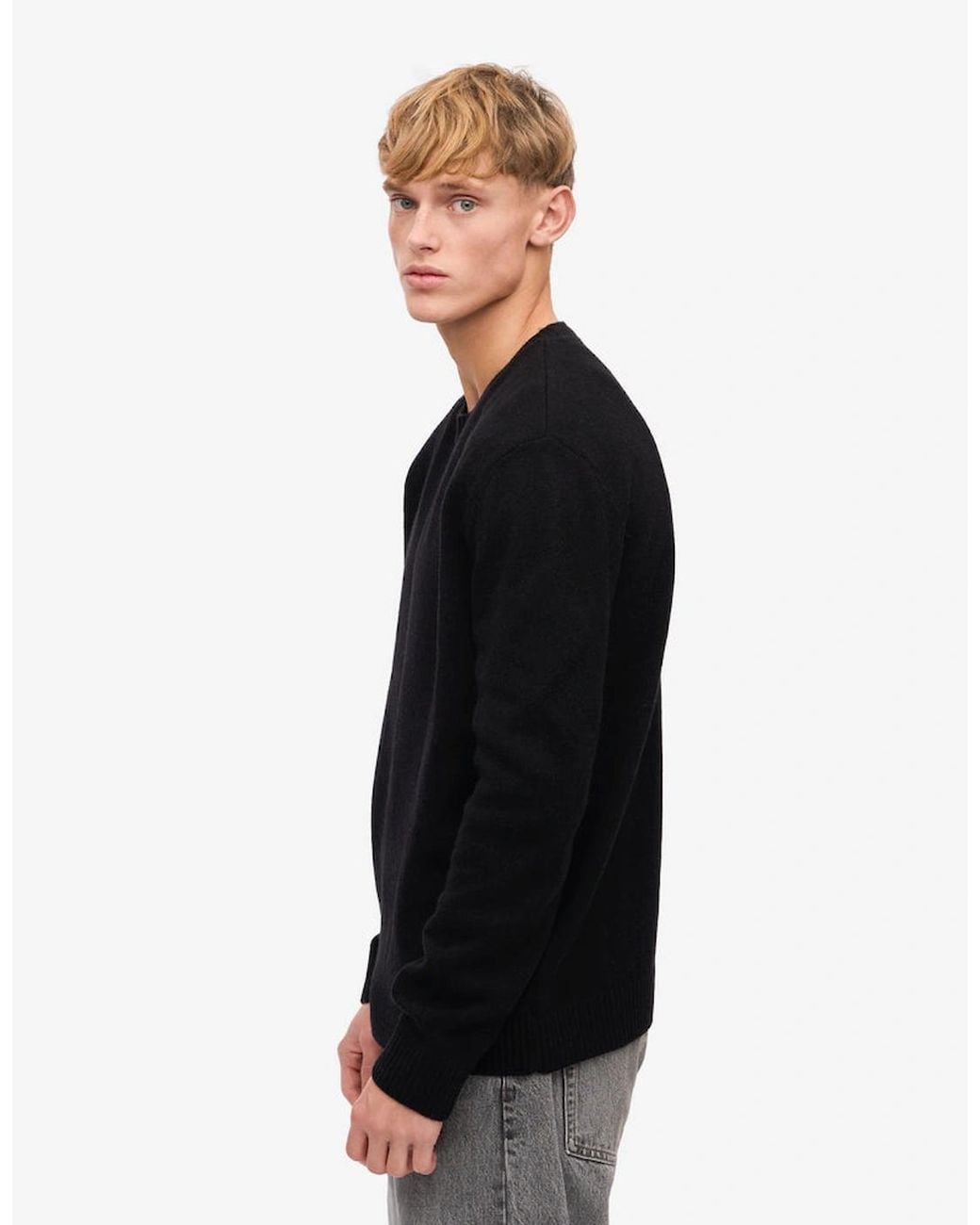 COLORFUL STANDARD Black Classic Merino Wool Crew Neck Jumper for men