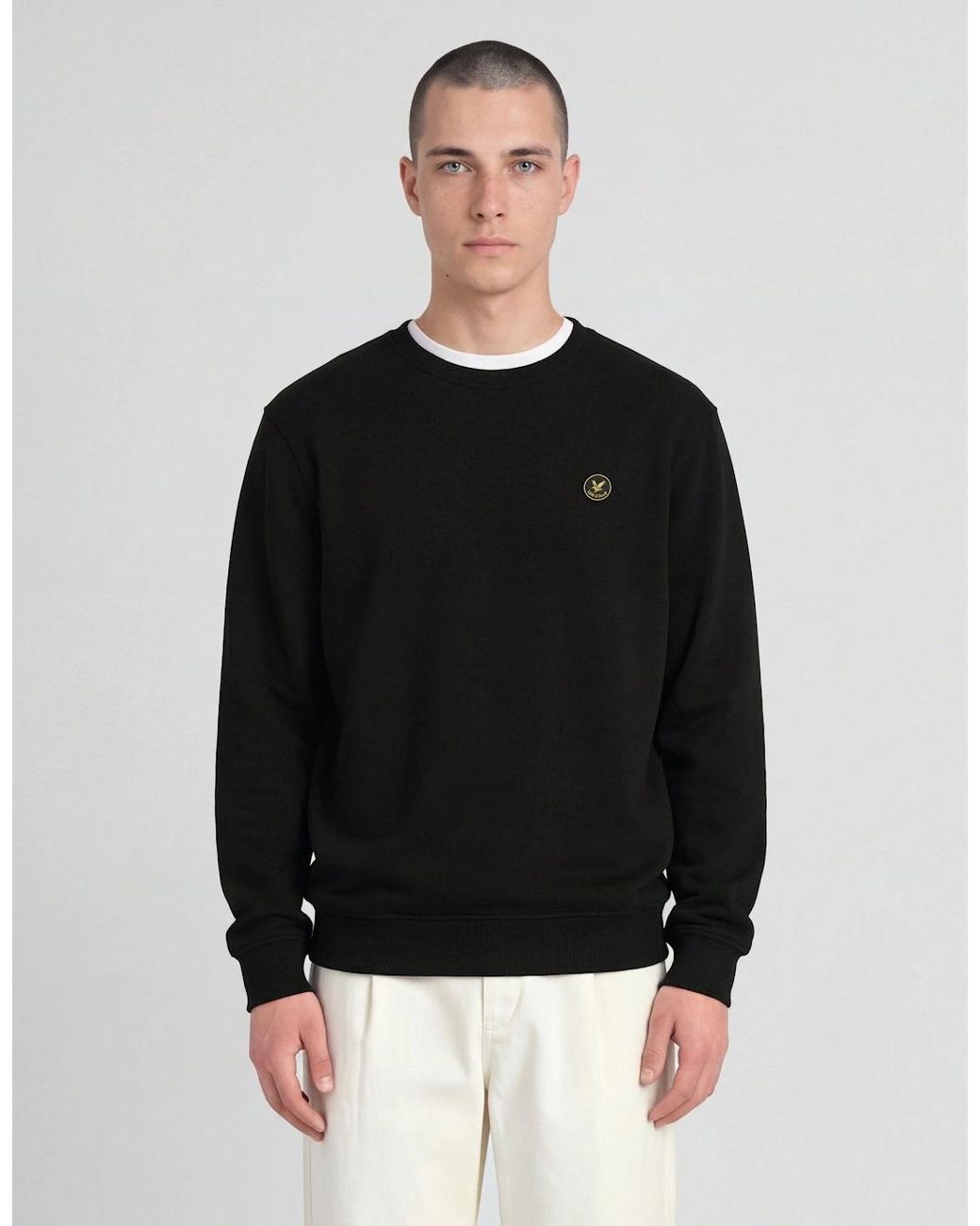 Lyle & Scott Black Archive Crew Neck Sweatshirt for men