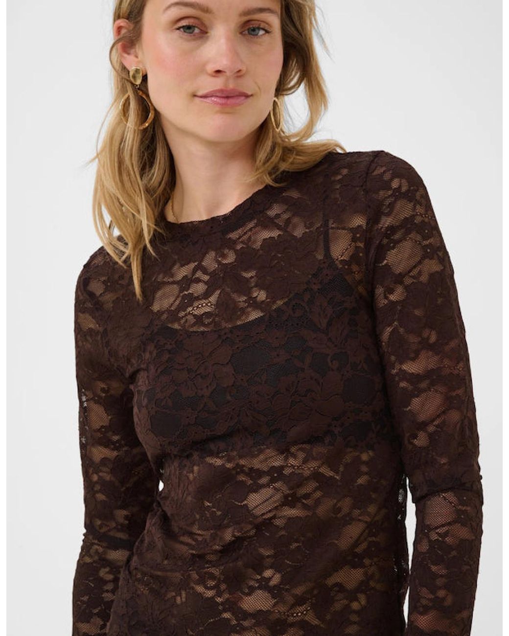Cream Brown Pitia T Shirt