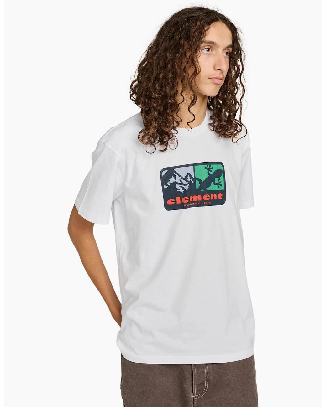 Element White Memory Short Sleeve T-Shirt for men