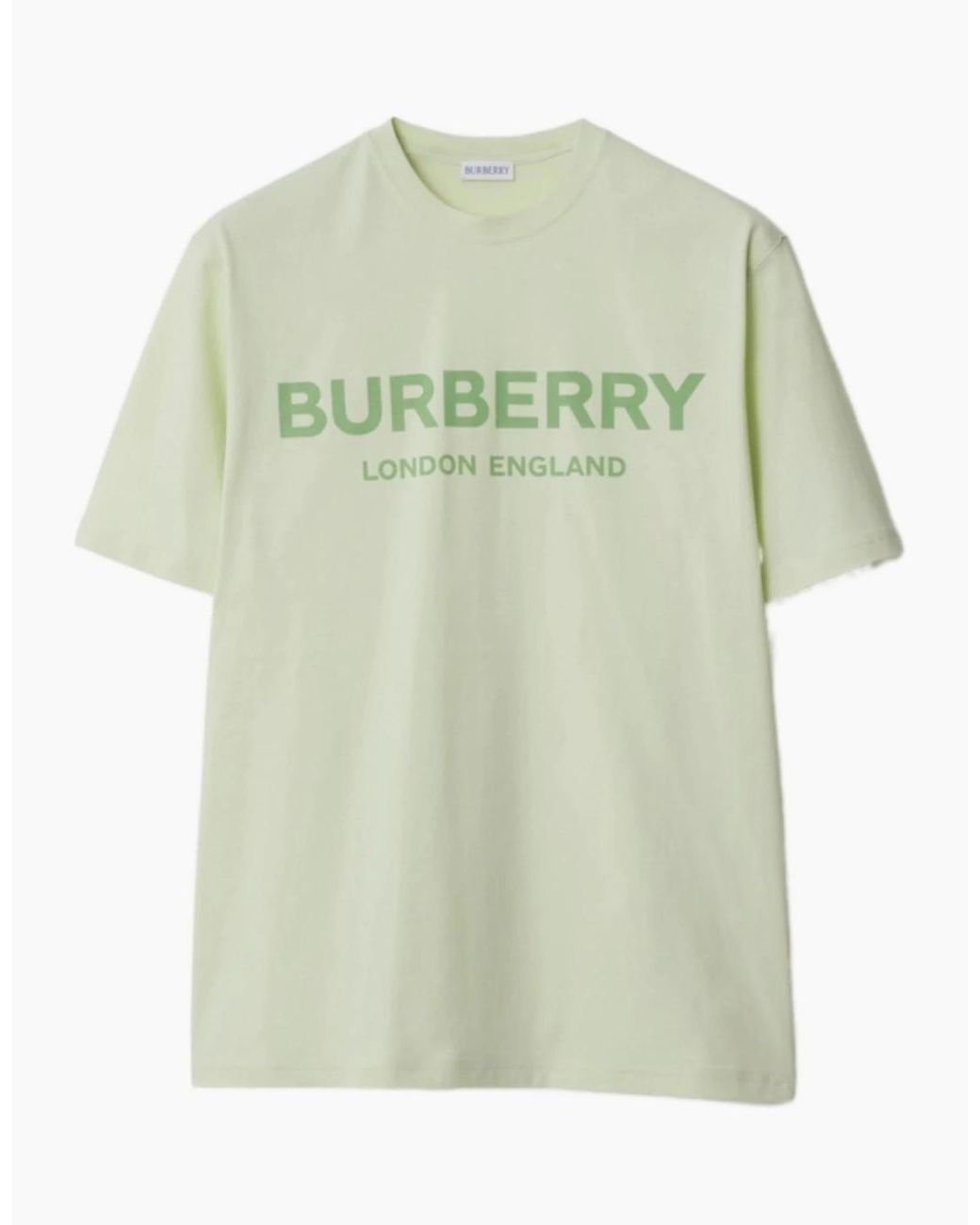 Burberry Green London Logo T Shirt Mint for men