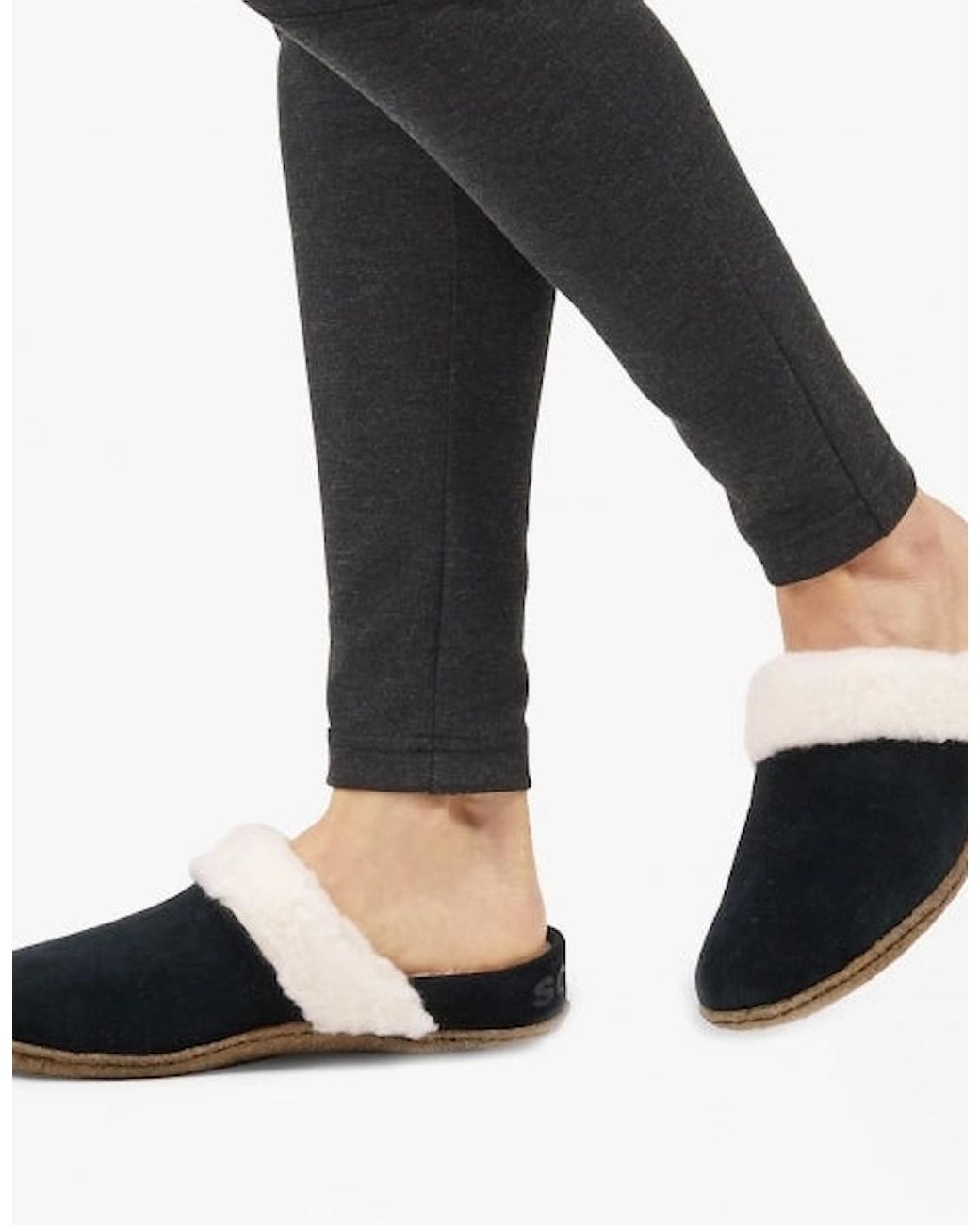 Sorel Black Nakiska Slide Ii Mule Slippers/Natural