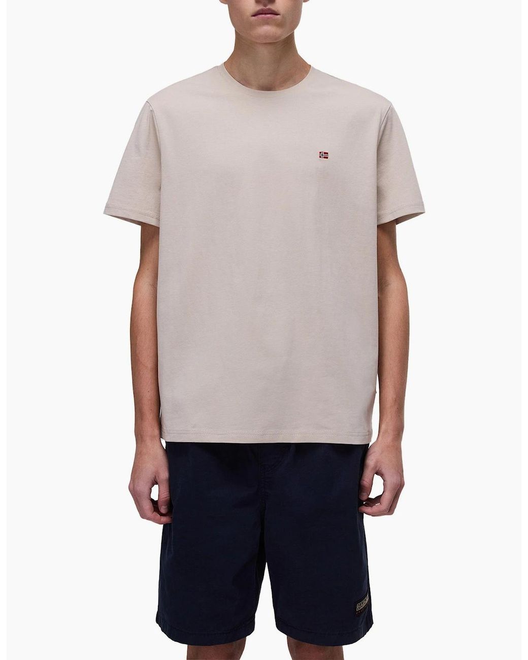 Napapijri White Salis Flag T-Shirt for men