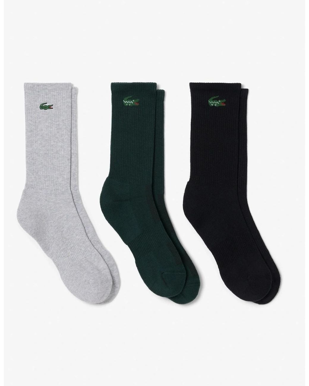 Lacoste Black Calf Socks Adult Knit for men
