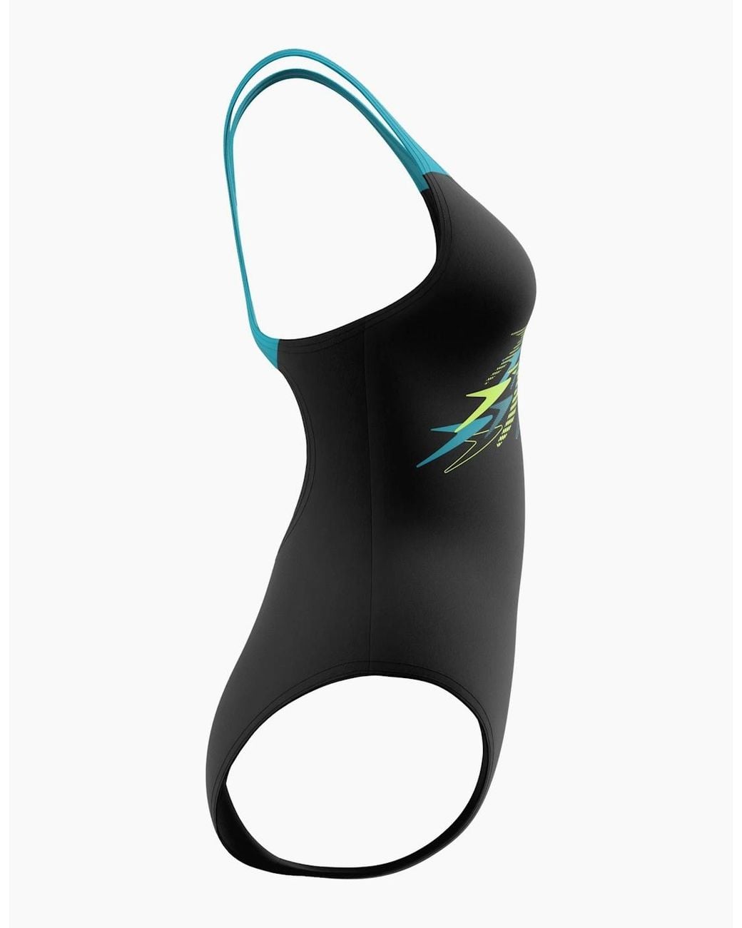 Speedo Black Ladies Medley Medalist Logo One Piece Swimsuit