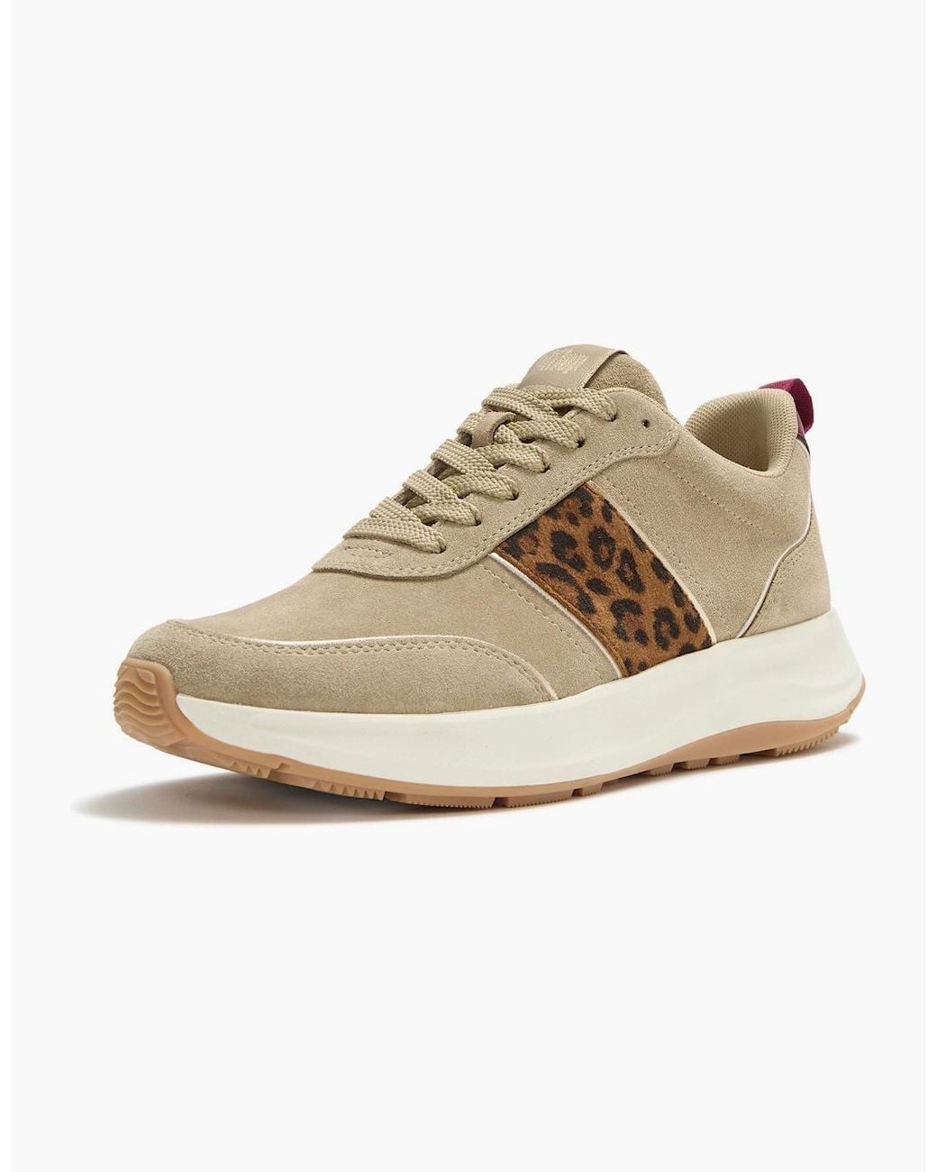 Fitflop Natural F-Mode Flow Suede Cappuccino Trainers