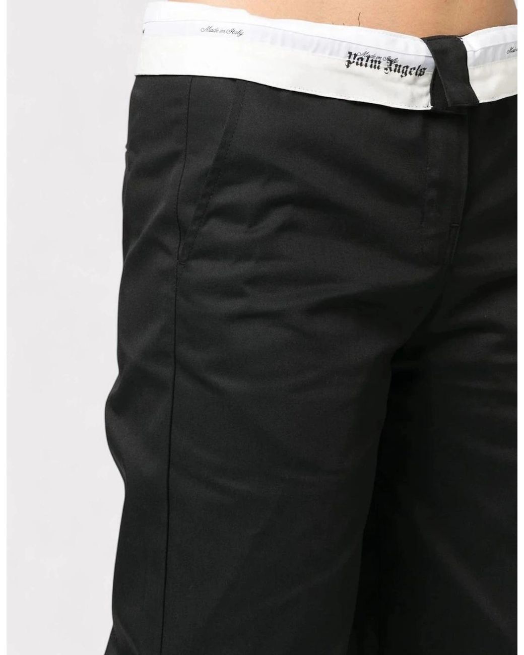 Palm Angels Black Reverse Wasitband Chino