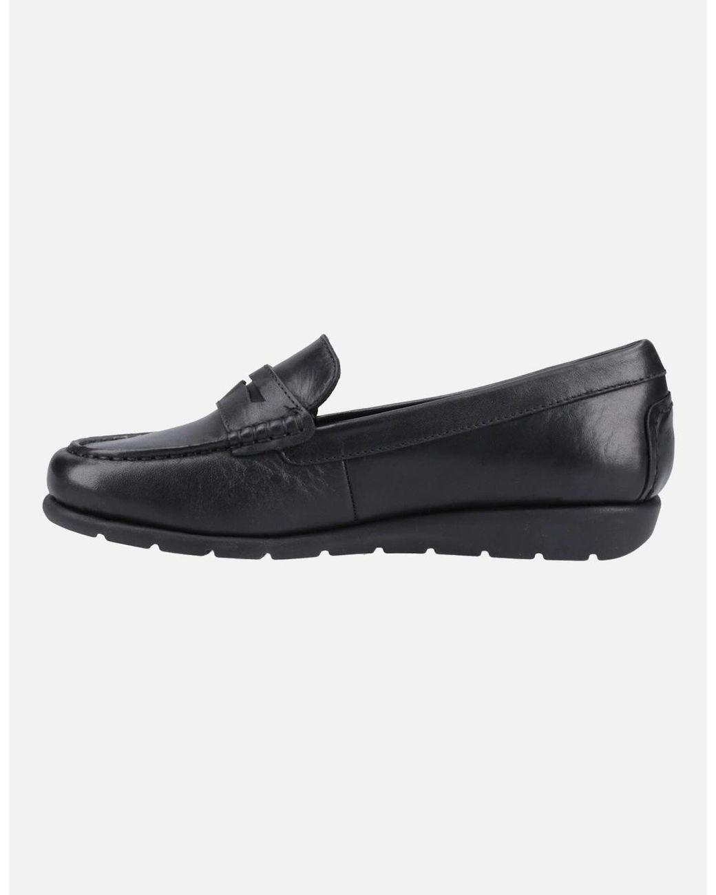 Hush Puppies Black Shelby Leather Loafers