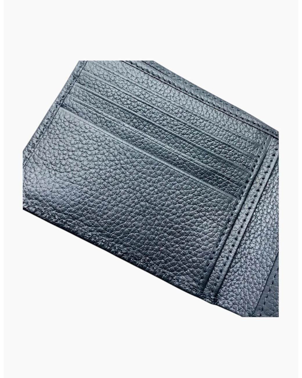 Boss Blue Genuine Leather Wallet Traveller Bifold Credit Card Holder for men