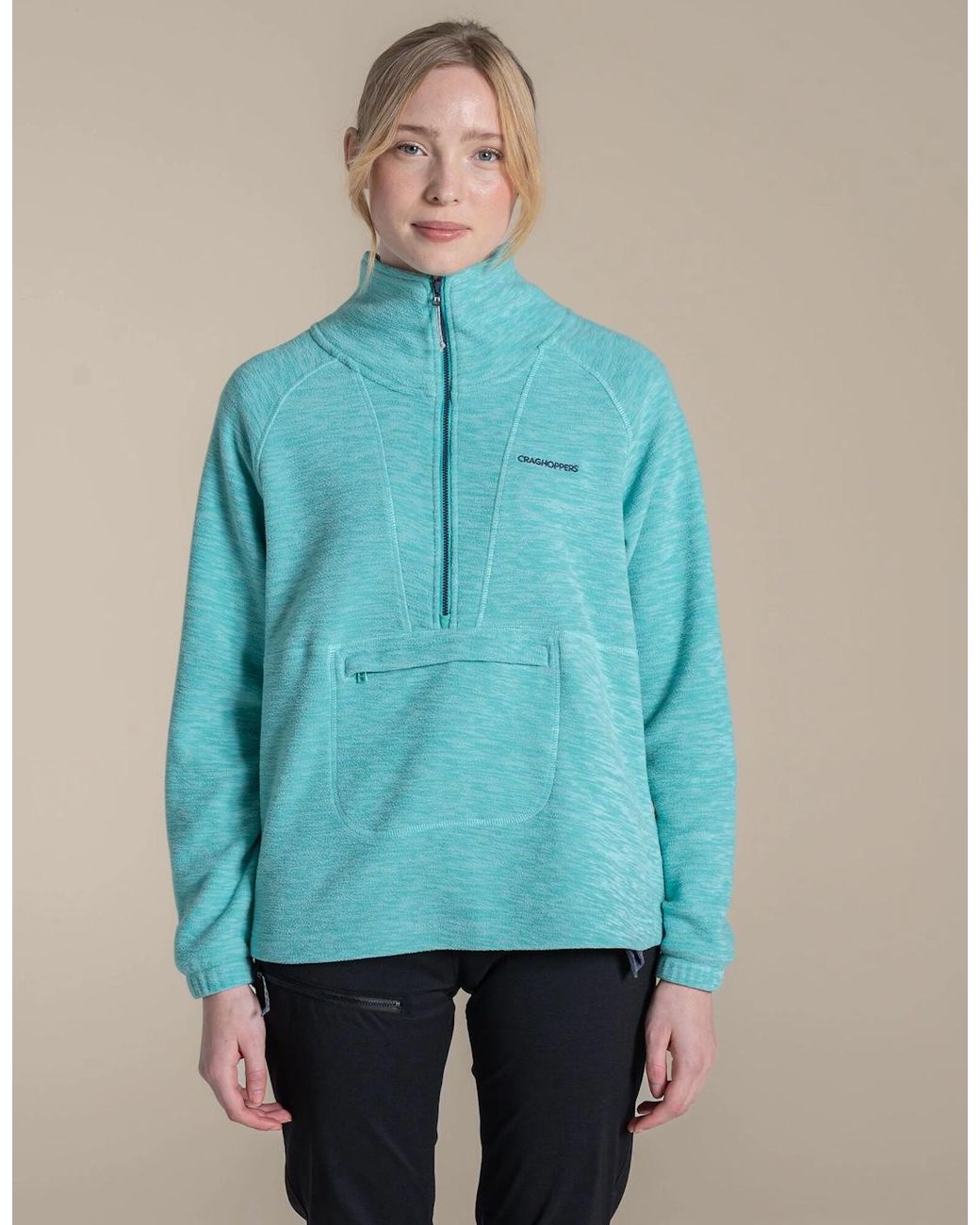 Craghoppers Blue Ladies Esk Ii Half Zip Fleece Top