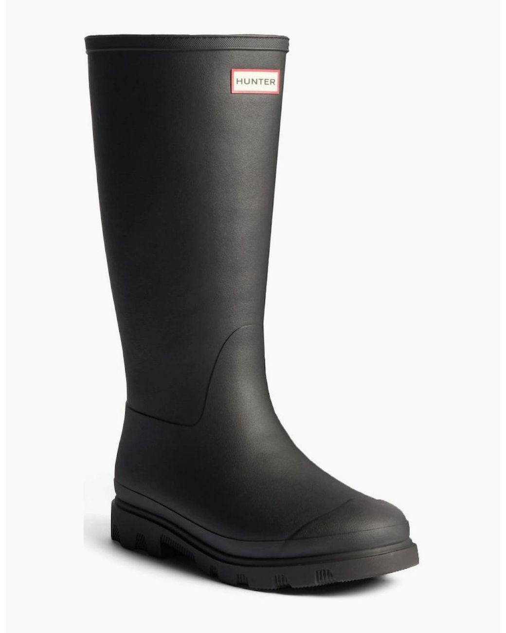 Hunter Black Downpour Tall Insulated Wellingtons for men