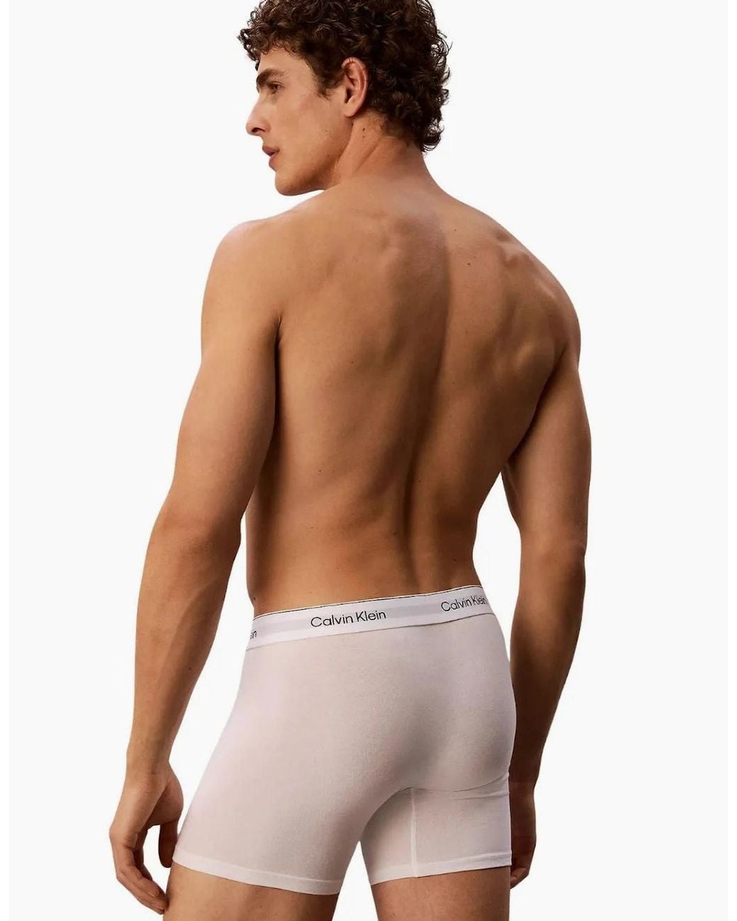 Calvin Klein White 3-Pack Icon Cotton Stretch Boxer Briefs, All for men