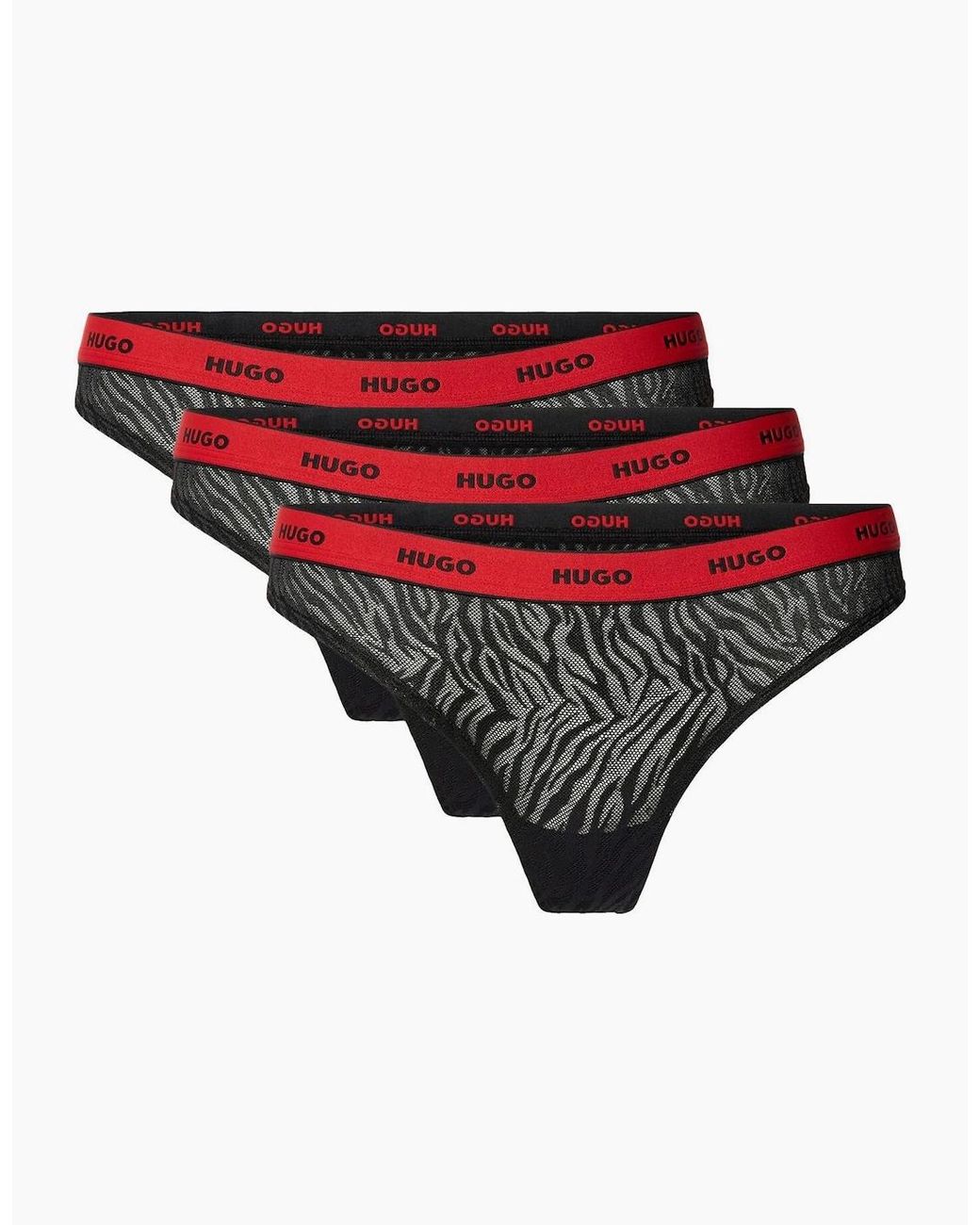 Boss Red 3-Pack Classic Logo Lace Thongs
