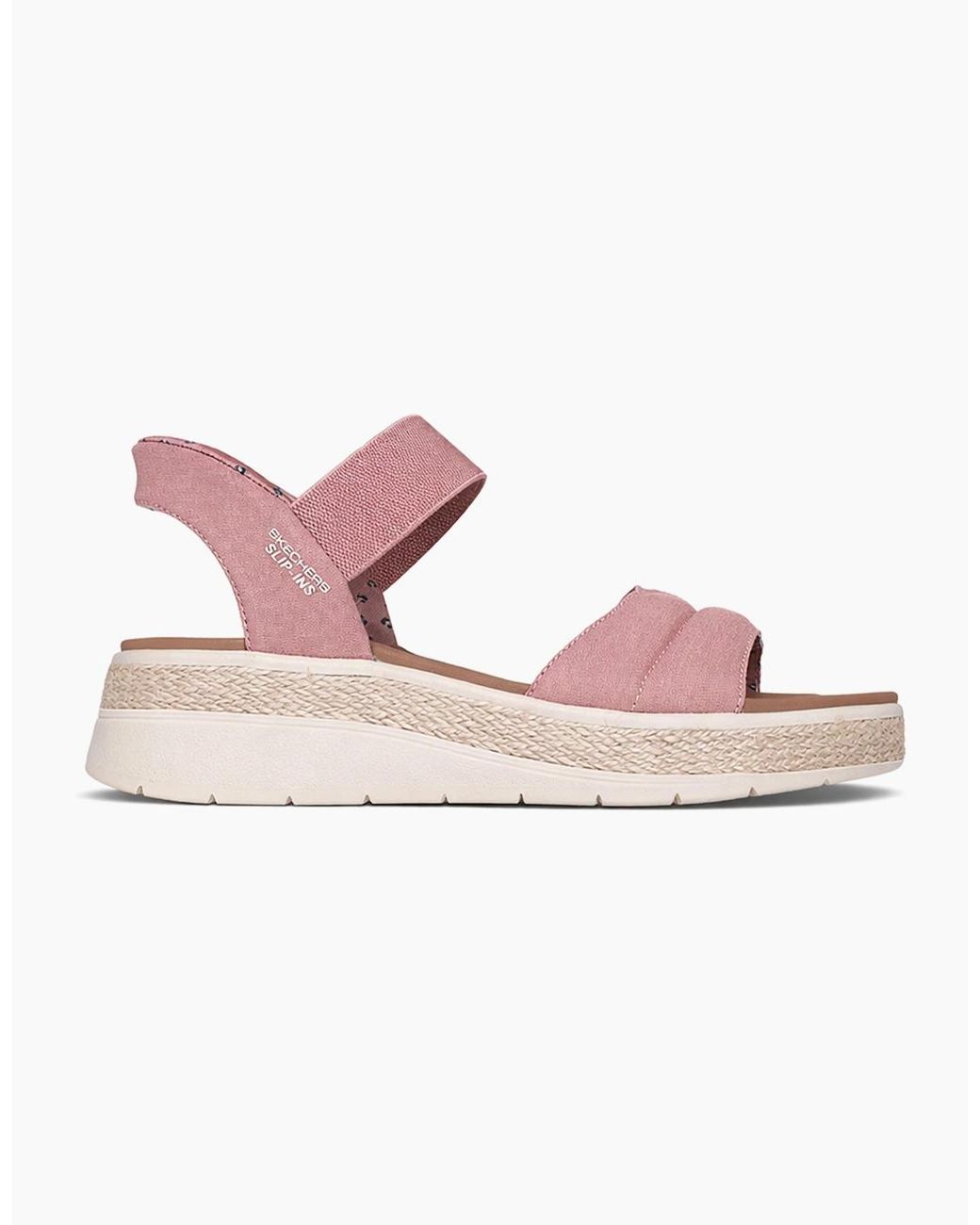 Skechers Pink Bobs Sun Ray Ankle Strap Sandals Rose
