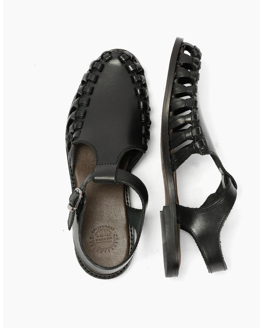 Hudson Black Luna Leather Sandal