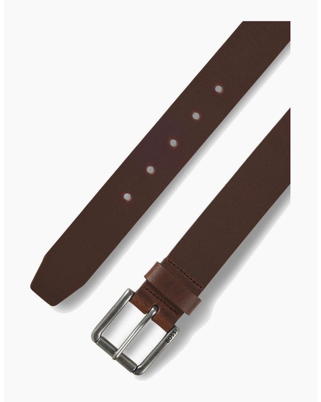 Boss Brown Boss Joris Leather Belt Dark for men