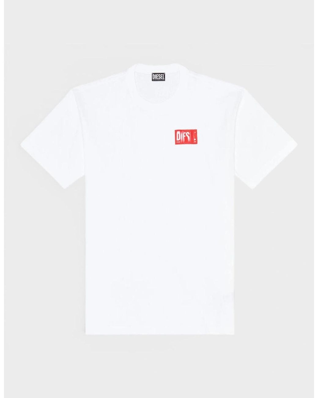 DIESEL White T-Nlabel T-Shirt for men