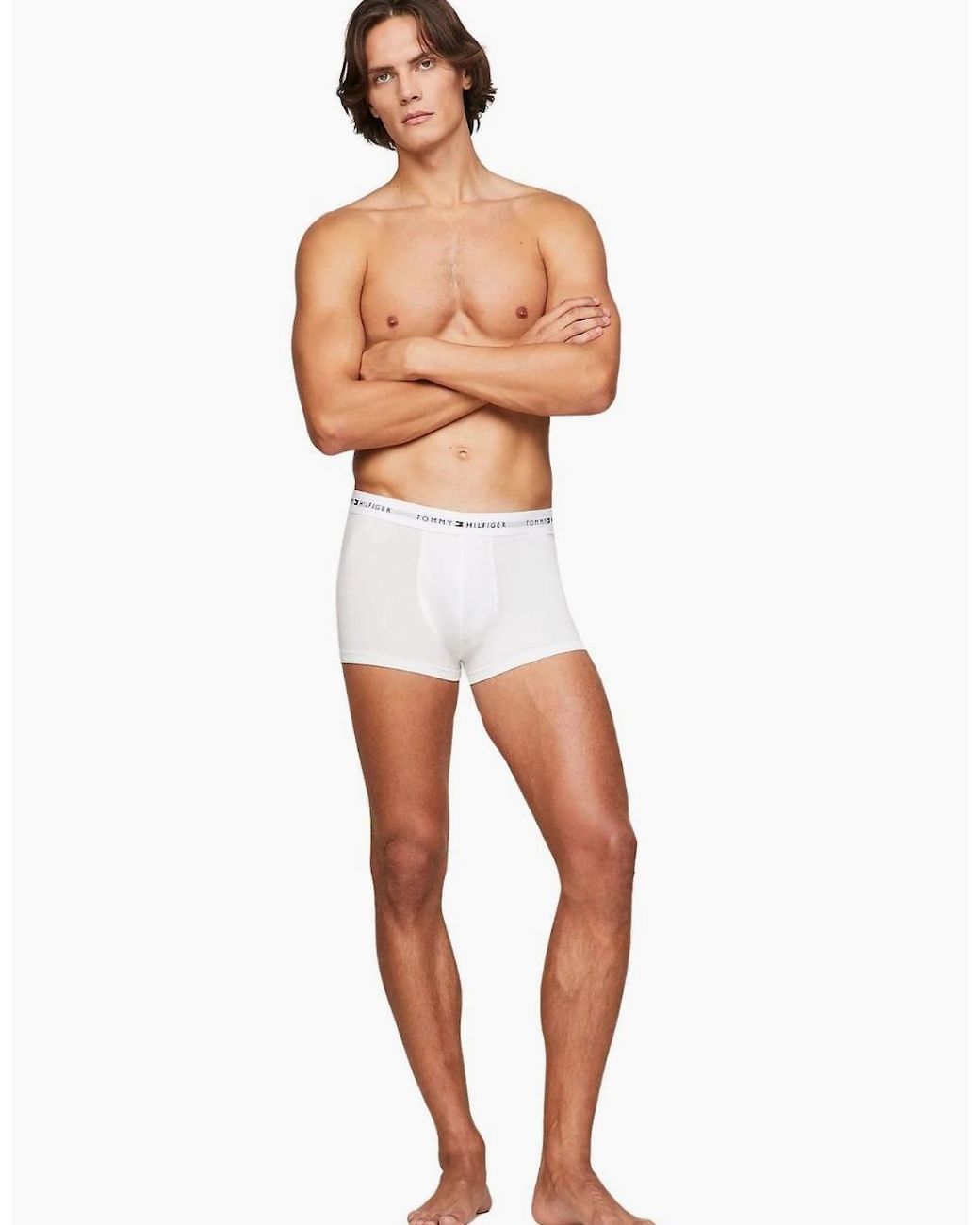 Tommy Hilfiger White 3-Pack Premium Essential Boxer Trunks for men