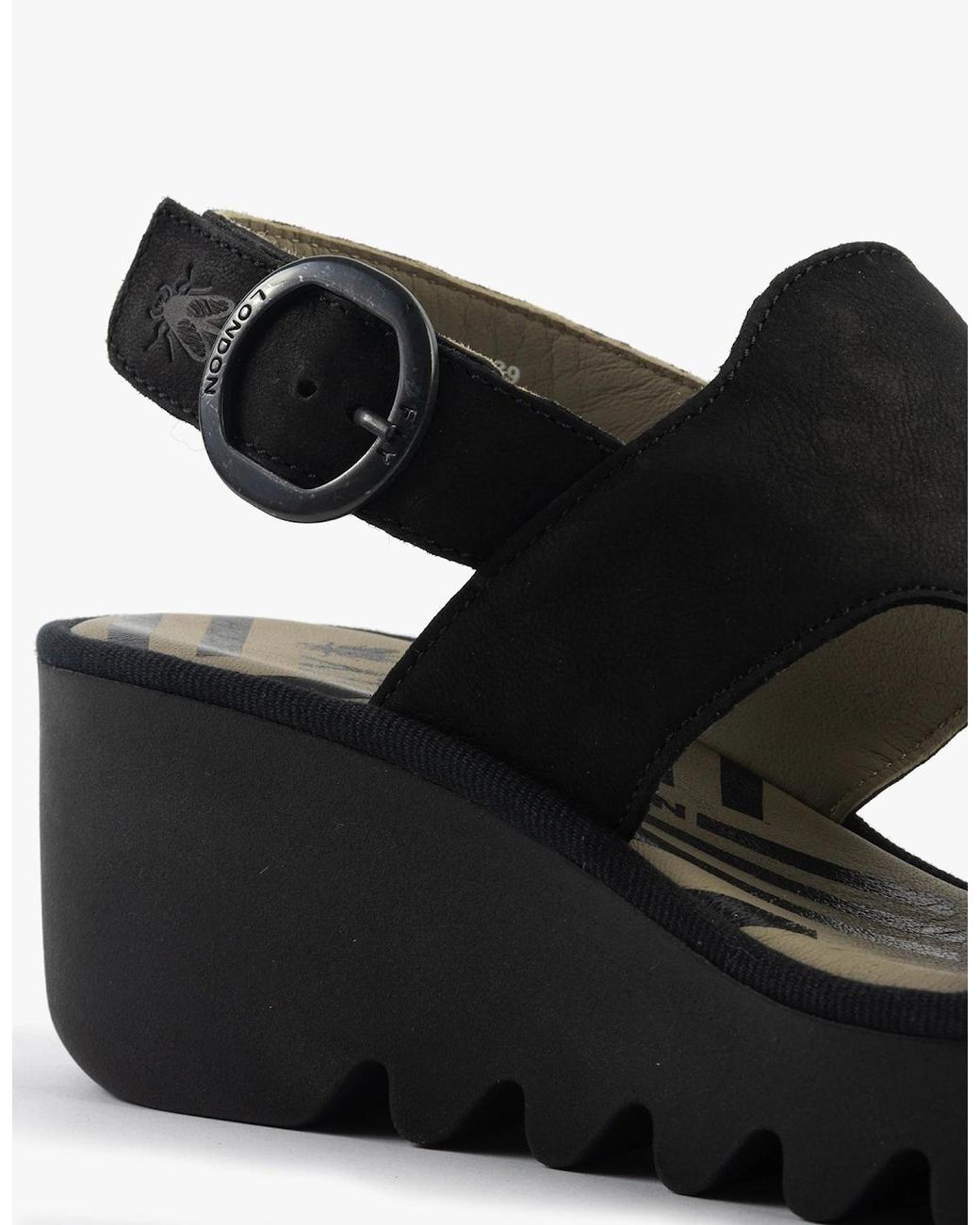 Fly London Black Baif585Fly Sandals