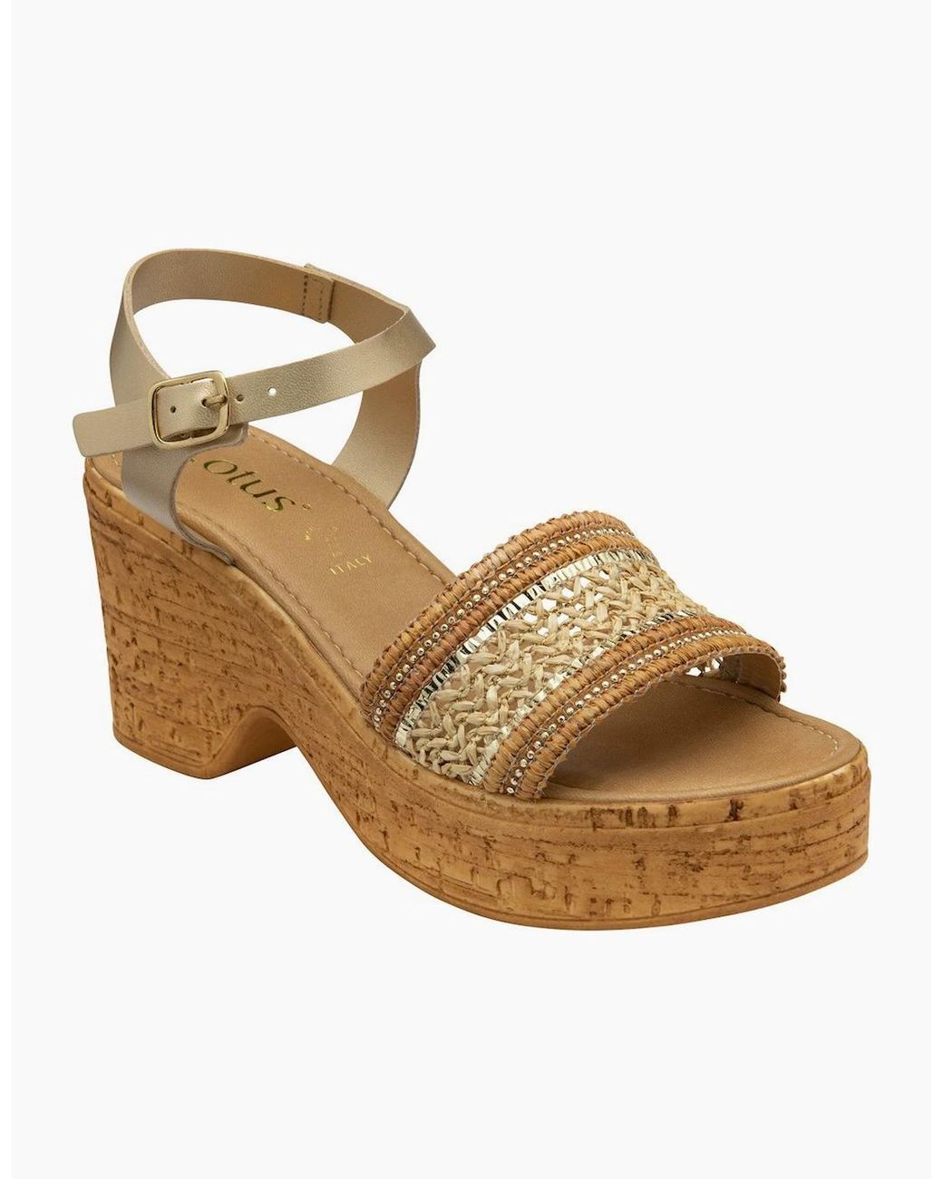 Lotus Brown Chelsia Heeled Sandals