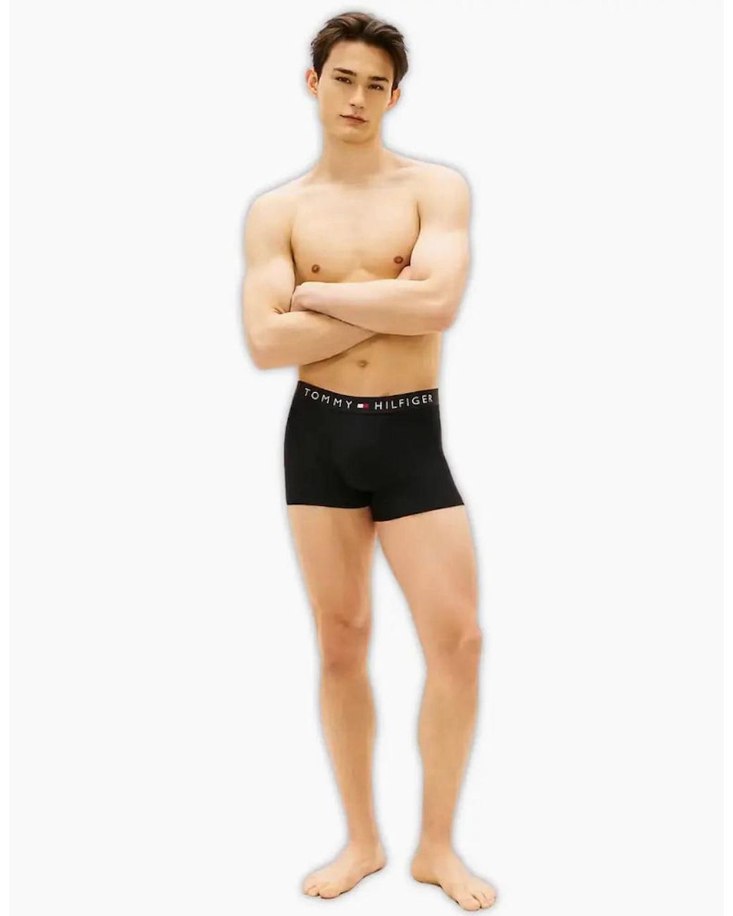 Tommy Hilfiger Black 3-Pack Th Original Rib Boxer Trunks for men