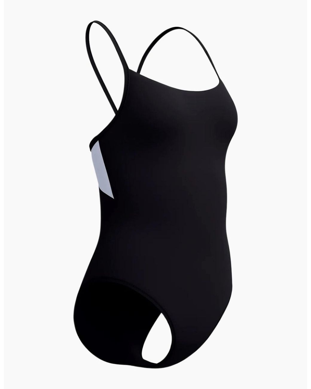 Speedo Black Ladies Solid Racerback One Piece Swimsuit