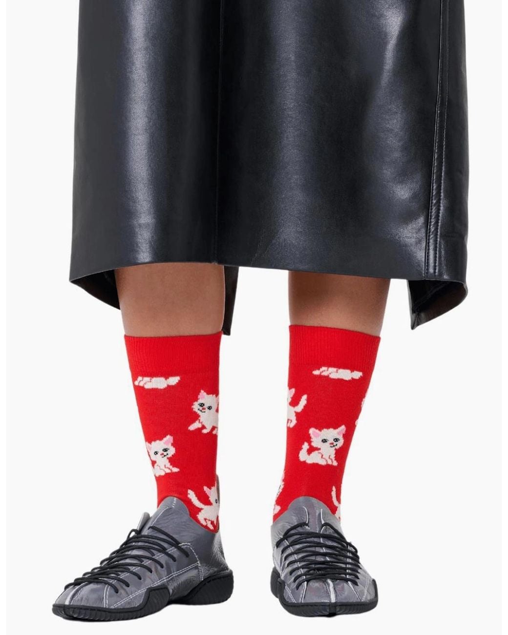 Happy Socks Red Kitten Socks