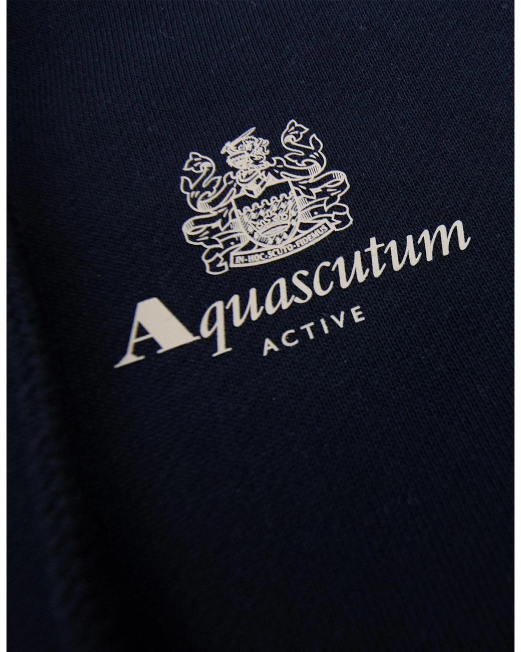 Aquascutum Black Small Logo Full Zipped Hoodie 16 for men