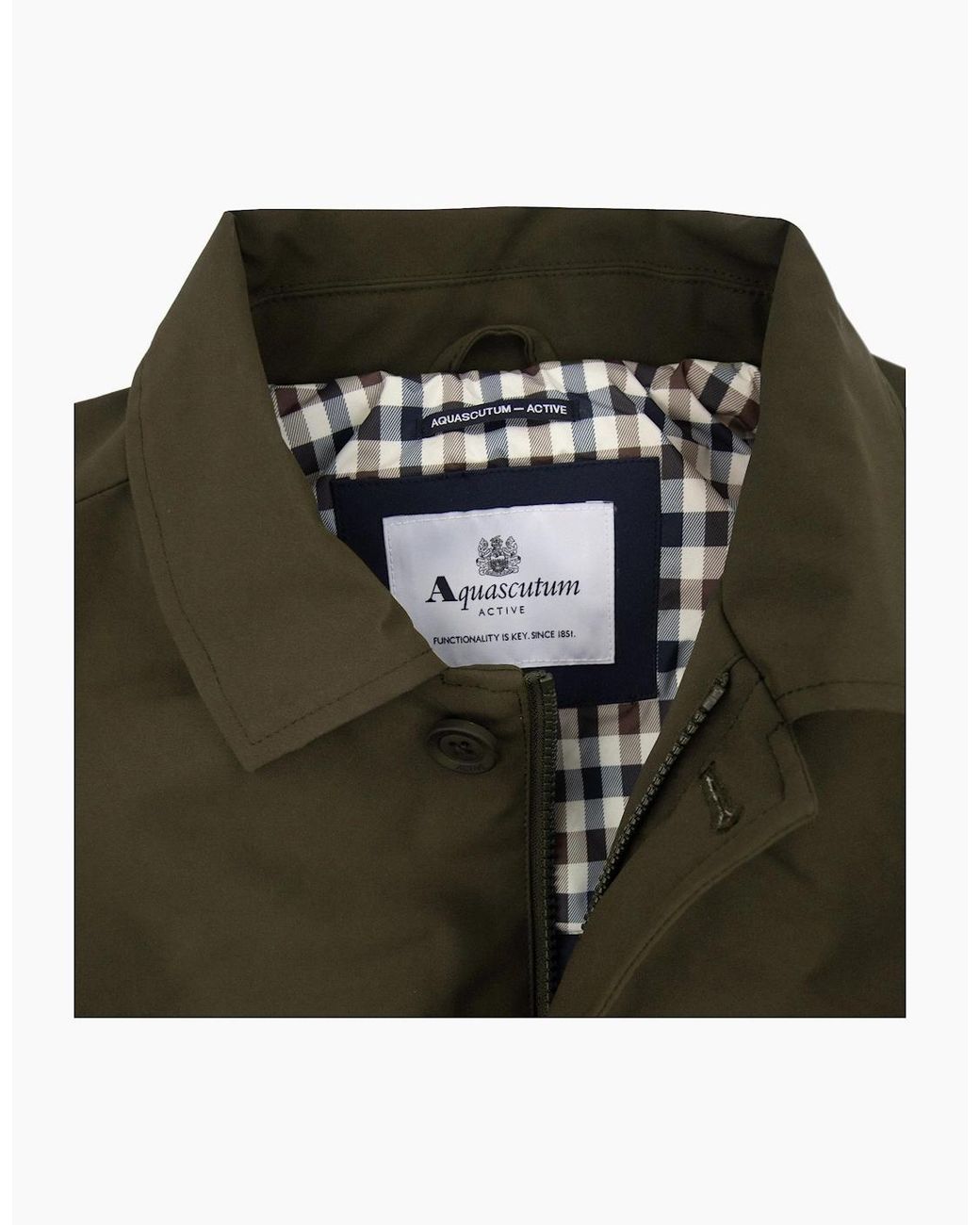 Aquascutum Green Shell Active Mid Trench Coat Army 06 for men