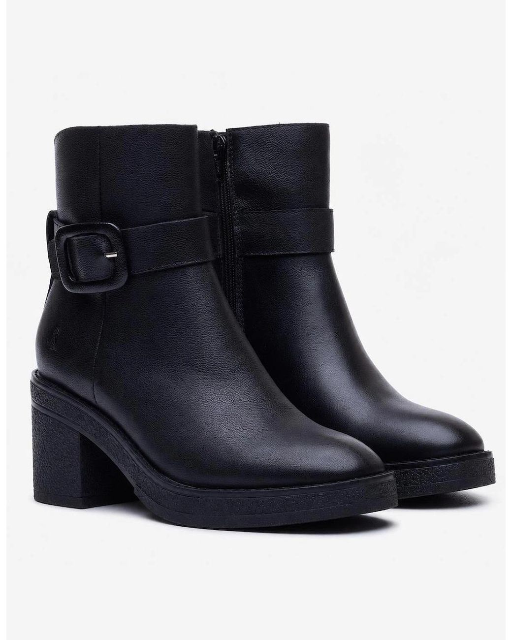 Hush Puppies Blue Fearne Leather Boot Ankle Boots