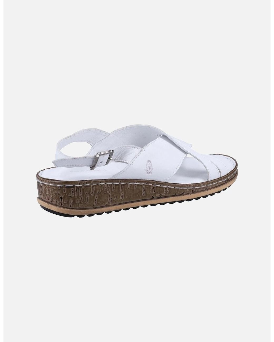 Hush Puppies White Elena Leather Wedges