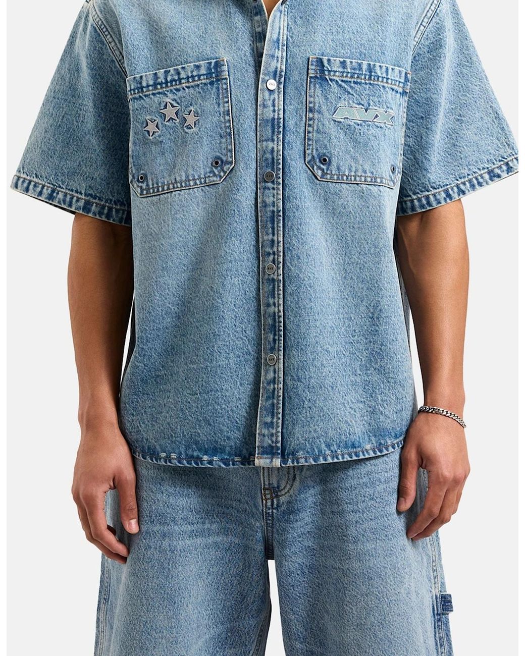 AVX Blue Cruise Denim Shirt for men